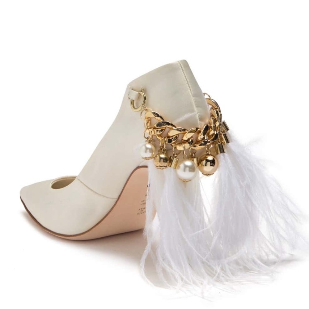 Something Bleu shiloh heel Pump White 8.5